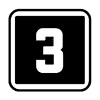 Black square with the number "1" in white, symbolizing the first step or item in a list.