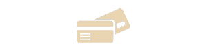 Illustration of a credit card and a keycard, symbolizing payment methods and financial transactions.