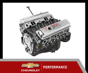 High-performance Chevrolet engine showcasing detailed design and craftsmanship, ideal for automotive enthusiasts and performance upgrades.