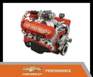 572 Chevrolet performance engine showcasing a vibrant red design and advanced automotive engineering, ideal for high-performance vehicles.