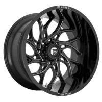 Fuel Off-Road black alloy wheel featuring a multi-spoke design with a glossy finish, ideal for enhancing the aesthetic and performance of trucks and SUVs.