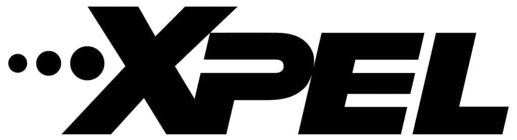 XPEL logo featuring a bold, modern design, showcasing the brand name "XPEL" with stylized lettering. The logo is primarily black with a minimalistic aesthetic, representing high-quality automotive protective films and solutions.