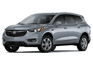 A silver Buick Enclave SUV, showcasing a sleek design with a stylish front grille, modern headlights, and spacious interior. Ideal for families and road trips, featuring advanced safety and technology features.